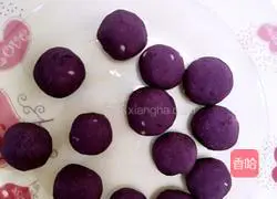 Purple sweet potato glutinous rice balls Illustration of how to do it 4