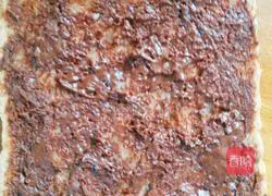 Illustration of how to make egg sesame chocolate sauce sandwich 3