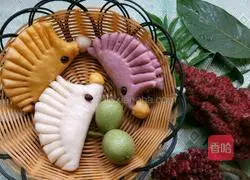 Illustration of how to make little hedgehog steamed buns 6