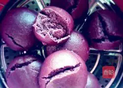 Illustration of how to make milky purple sweet potato buns 8