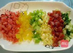 Illustration of how to make fancy egg fried rice 1