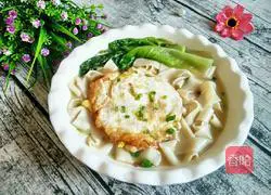 Illustration of how to make green onion noodles 9