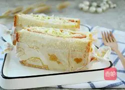 Illustration of how to make marshmallow sandwich 11