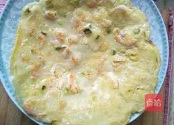 Illustration of how to make shrimp and egg pancakes 10