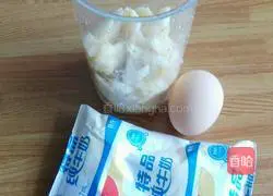 Illustration of how to make banana waffles 1