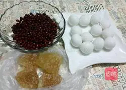 Illustration of how to make glutinous rice balls with red bean paste 1