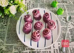 Illustration of how to make purple sweet potato and rose steamed buns 19