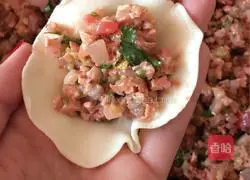 Tianjin Chu Illustration of how to make vegetarian dumplings 8