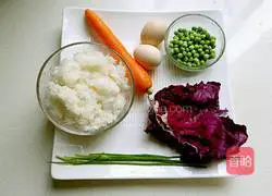 Colored Egg Fried Rice Recipe Illustration 1