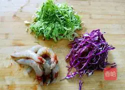 Illustration of how to make shrimp fried noodles 2