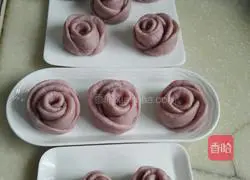 Illustration of how to make purple sweet potato and rose steamed buns 16