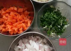 Illustration of how to make beef fried rice 1