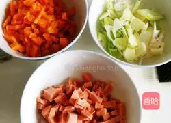 Illustrated recipe for single fried rice 1