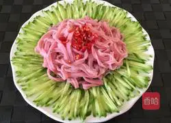 Illustration of how to make amaranth cold noodles 6