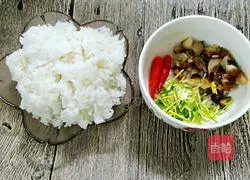 Illustration of how to make barbecued pork fried rice 1