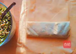 Illustration of how to make leek and egg pancake box 6