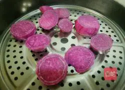 Illustration of how to make purple sweet potato and rose steamed buns 2