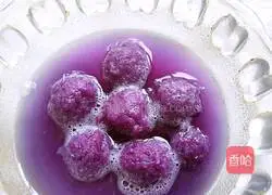 Purple sweet potato glutinous rice balls Practice illustration 5