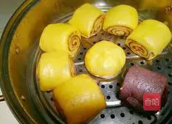 Illustration of how to make pumpkin steamed buns 17