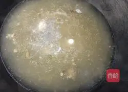 Green vegetables and eggs Illustration of how to make soup noodles 5