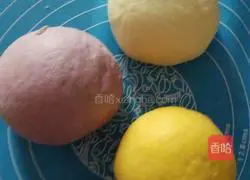 Milk pumpkin, milk purple sweet potato, Illustration of how to make milk wheat core powder and carrot and fresh meat buns 2