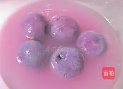 Pink purple potato glutinous rice balls recipe 8