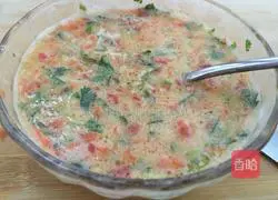 Illustration of how to make egg and vegetable burritos 3