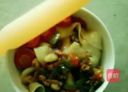 Meat and Vegetarian Carrot Noodles Recipe Illustration 12