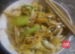 Illustration of how to make fried noodles