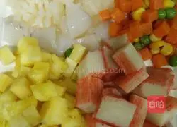Seafood and pineapple fried rice recipe 1