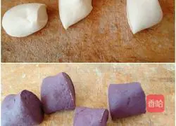 Illustration of how to make purple potato blossom steamed buns 8