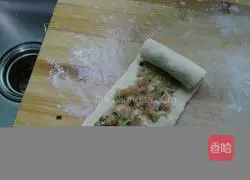 Illustration of how to make pork filling thousand-layer cake 10