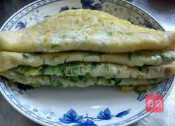Illustration of how to make green onion pancakes 9