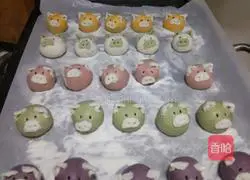 Illustration of how to make small colorful pig glutinous rice balls 8