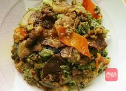 Illustration of how to make noodles with celery and big meat 7