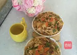 Illustration of how to make five-color fried noodles 10