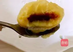 Illustration of how to make sweet potato and bean paste dumplings 16