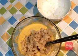 Illustration of making bean dregs egg cake 4