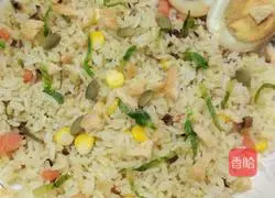 Illustration of how to make tea-flavored fried rice 8