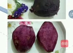 Illustration of how to make purple potato blossom steamed buns 1