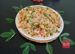 Illustration of how to make chicken legs and mixed vegetable noodles 8