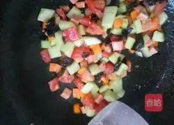 Illustration of how to make fried steamed buns with seasonal vegetables 8