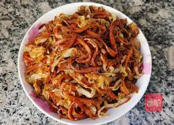 Illustration of how to make fried vermicelli (fried rice noodles with ham, carrots and vegetables) 14