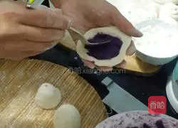 Illustration of how to make purple sweet potato buns 2