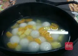 Illustration of how to make orange and radish glutinous rice balls 8