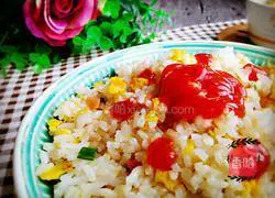 Illustration of how to make ham and egg fried rice 8