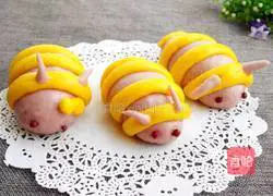 Illustration of how to make caterpillar steamed buns 21