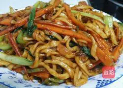 Illustration of vegetable fried noodles 7