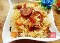 Illustration of how to cook sausage and rice 15