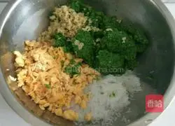 Bun stuffing...Alfalfa egg vermicelli filling recipe illustration 5